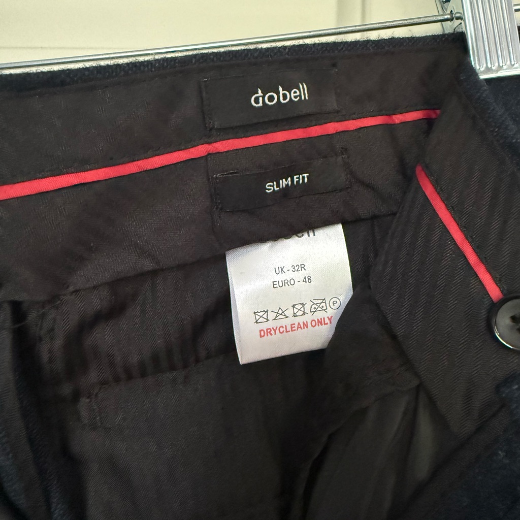Men's Dark Navy Two-Piece Suit Jacket & Trousers - Modern Tailored Slim Fit — image 6 of 6